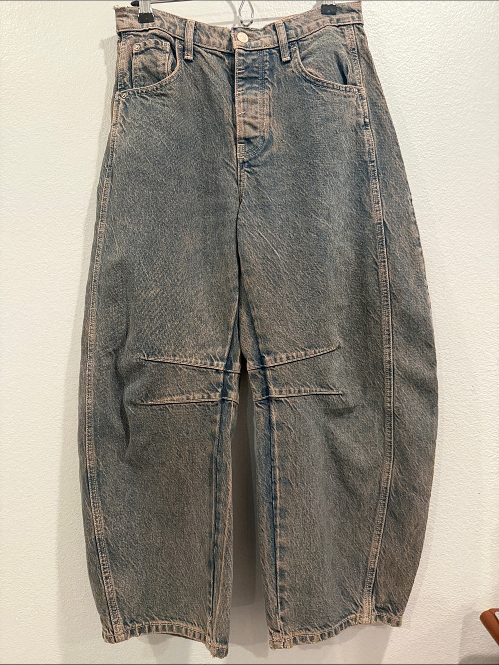 We The Free Good Luck Mid-Rise Barrel Jeans size 26